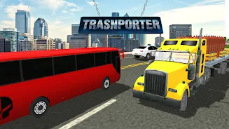 Transporter Truck Driving 3D captura de pantalla 