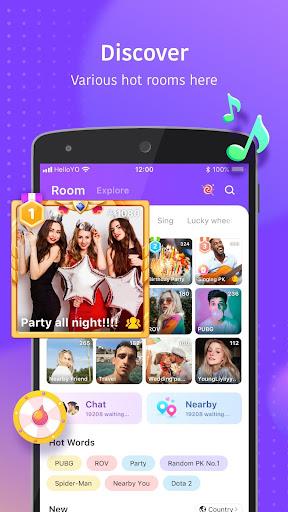 Hello Yo - Group Chat Rooms captura de pantalla 