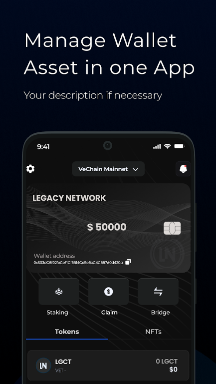 Legacy Wallet ảnh chụp màn hình 1