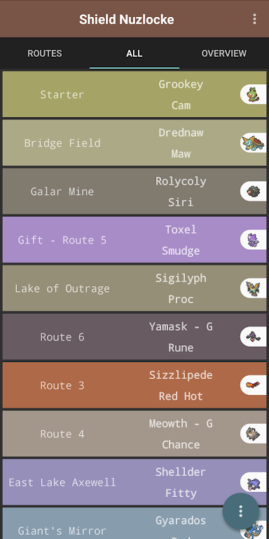 Route Chart - Nuzlocke Tracker - No Ads captura de pantalla 