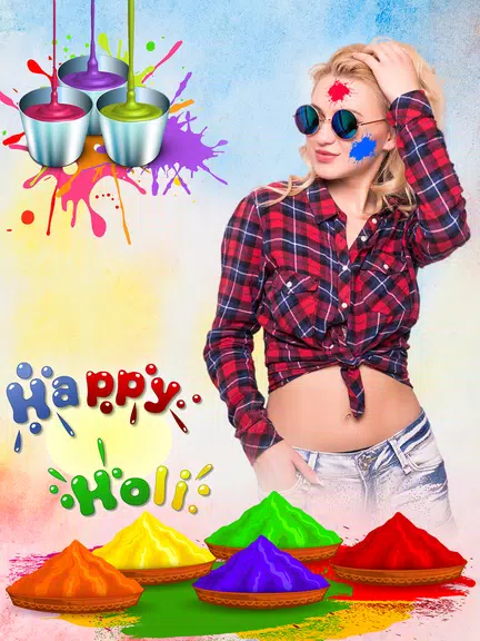 Happy Holi Video Maker Screenshot 1