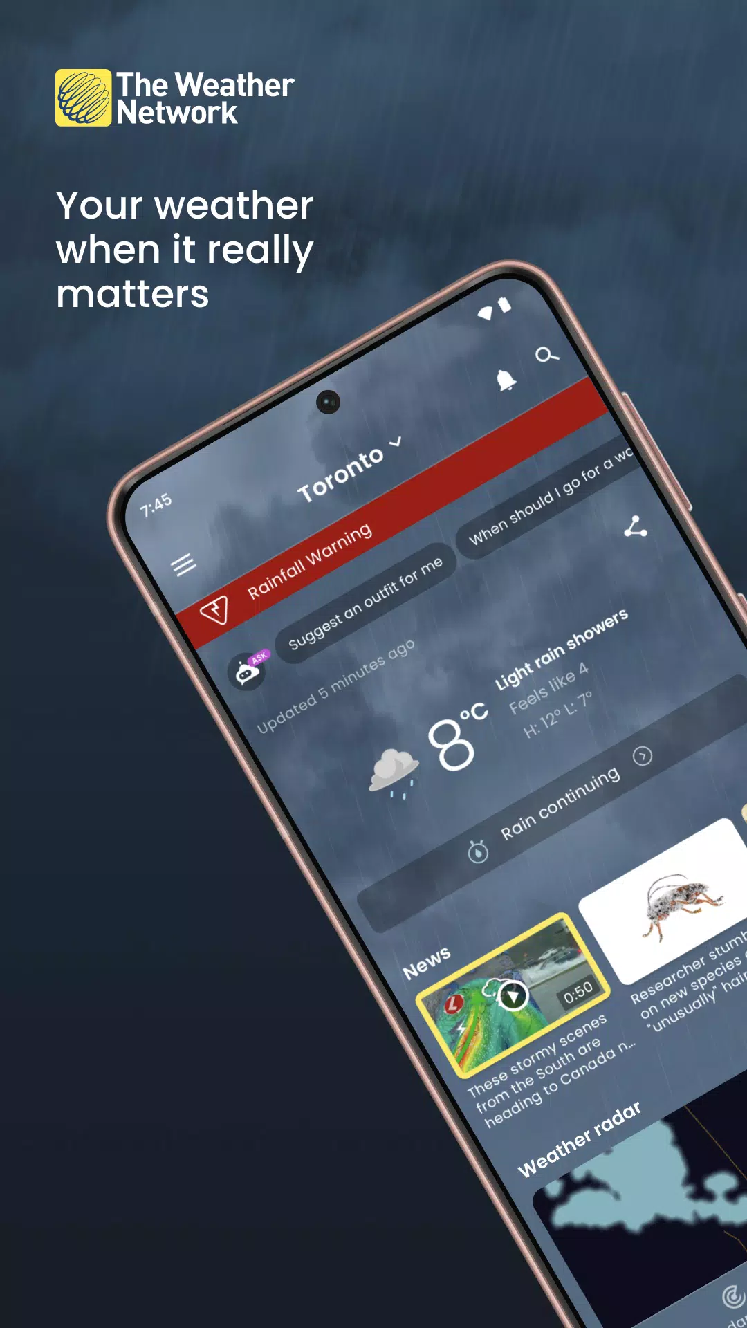 The Weather Network captura de pantalla 