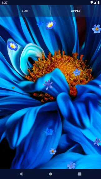 Blue Flowers Live Wallpaper স্ক্রিনশট 4