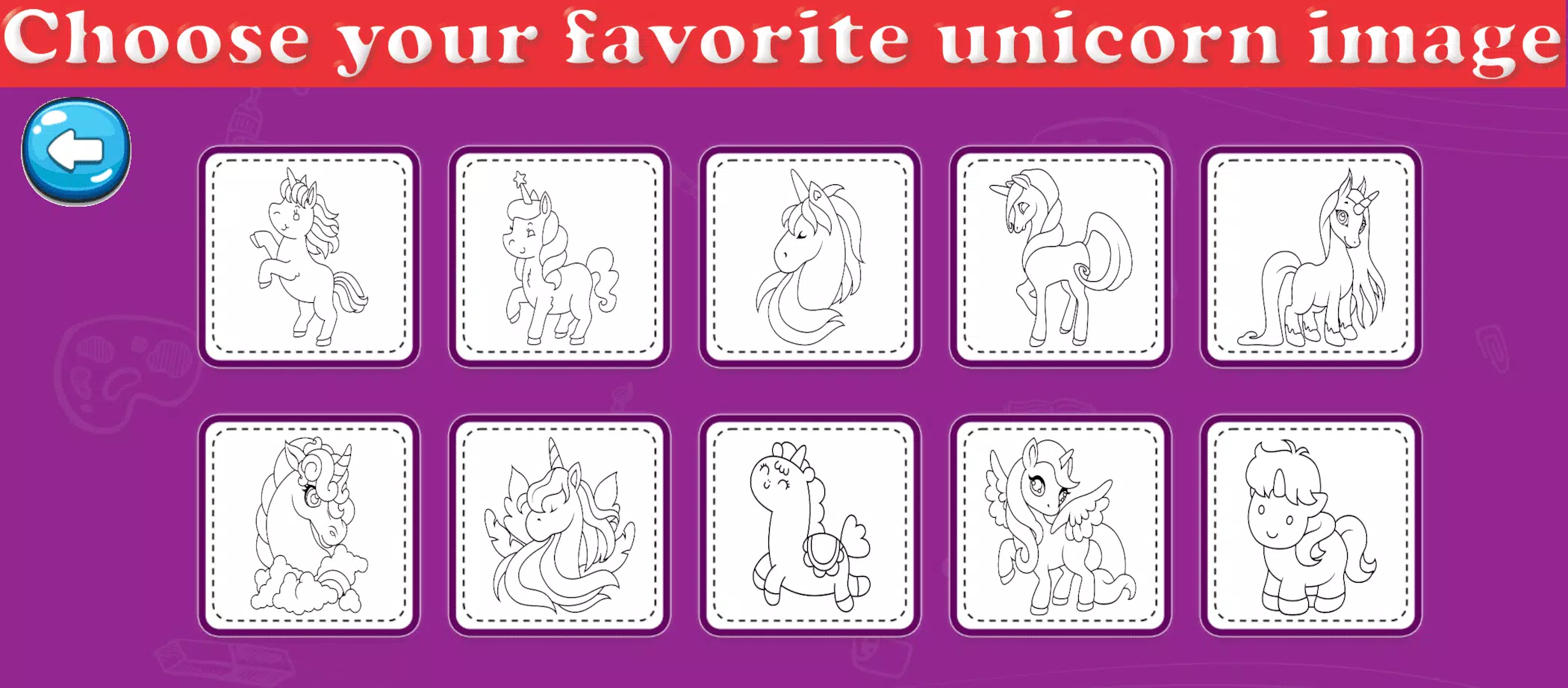 Little Unicorn Coloring Pages ekran görüntüsü 3