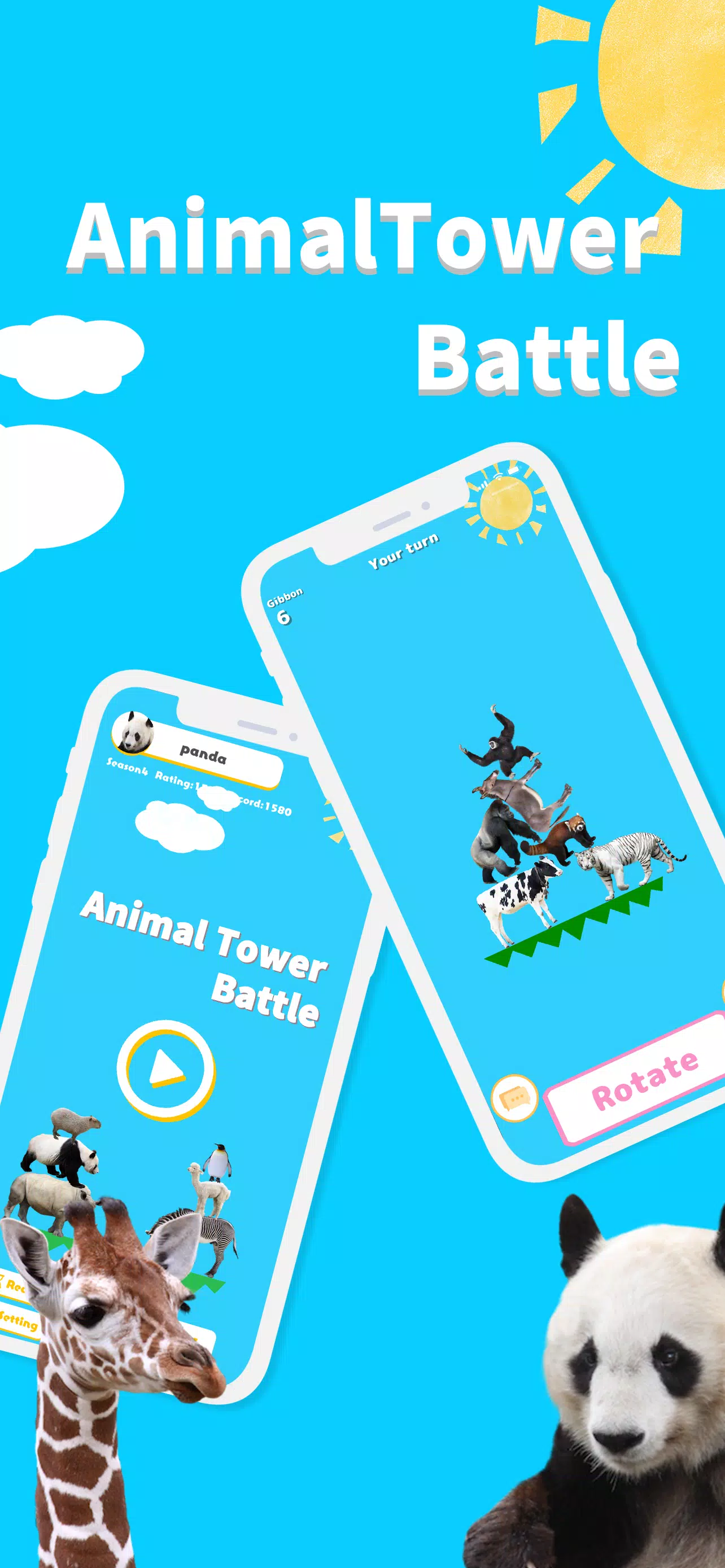 Animal Tower Battle स्क्रीनशॉट 1