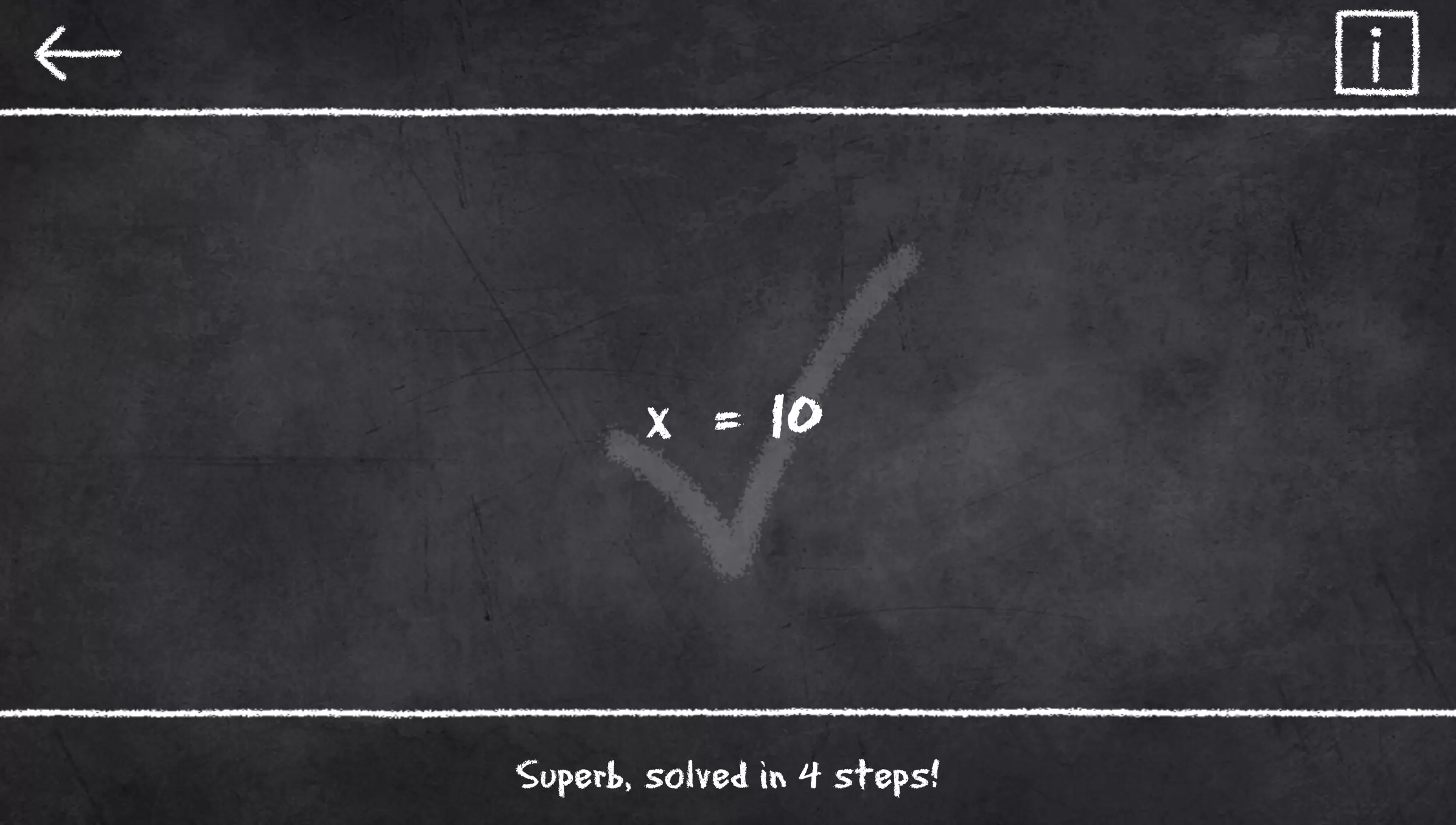 x=1: Learn to solve equations screenshot 1