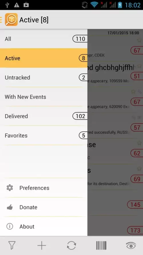 Screenshot TrackChecker Mobile 3