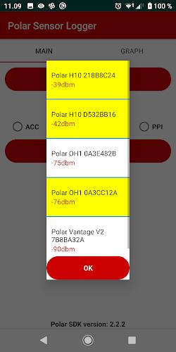 Polar Sensor Logger Capture d'écran 2