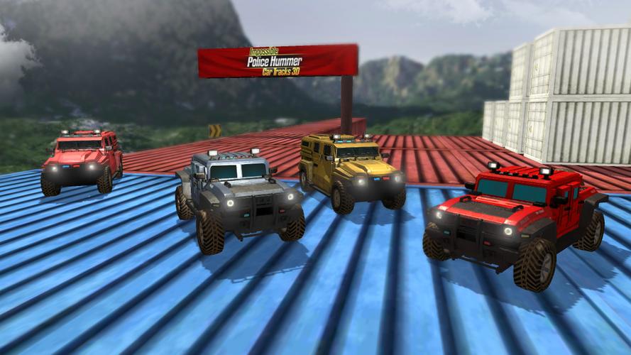 Impossible Ramp Hummer Car 3D Screenshot 4