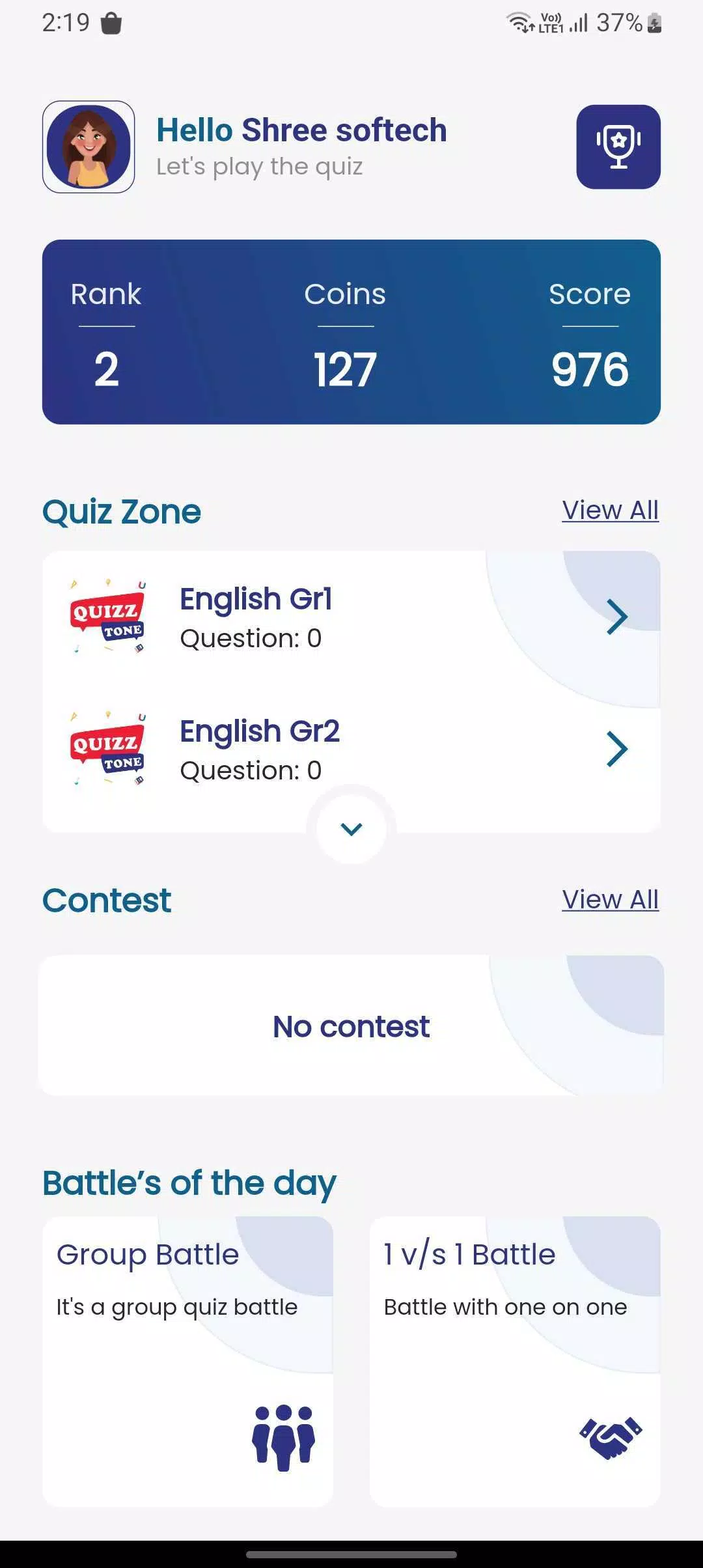 quizztone screenshot 1