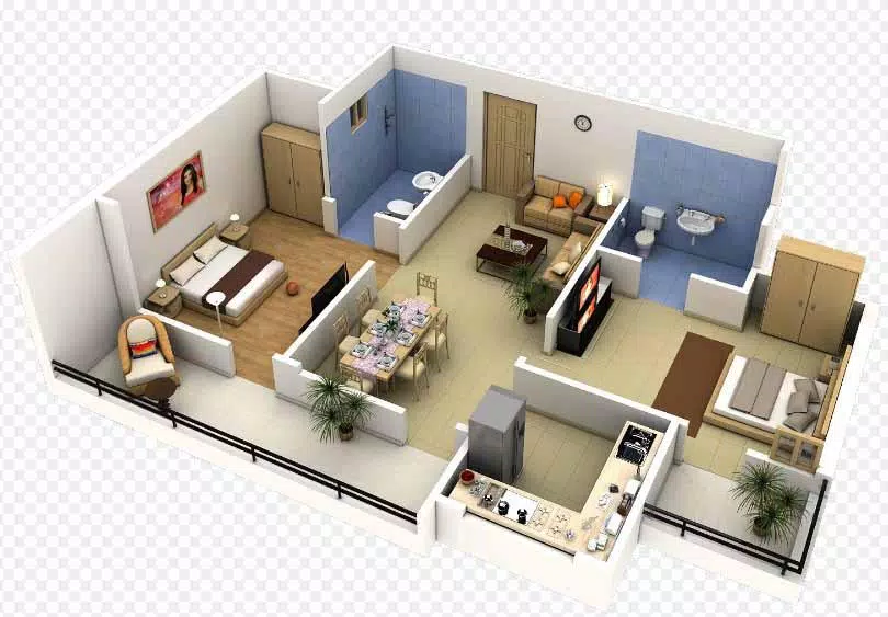 3D small house design Screenshot 1