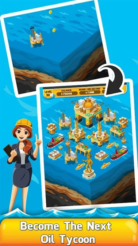 Oil Tycoon 2: Idle Miner Game zrzut ekranu 3