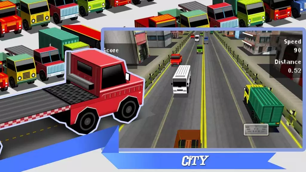 Truck Traffic Racing3D ဖန်သားပြင်ဓာတ်ပုံ 3