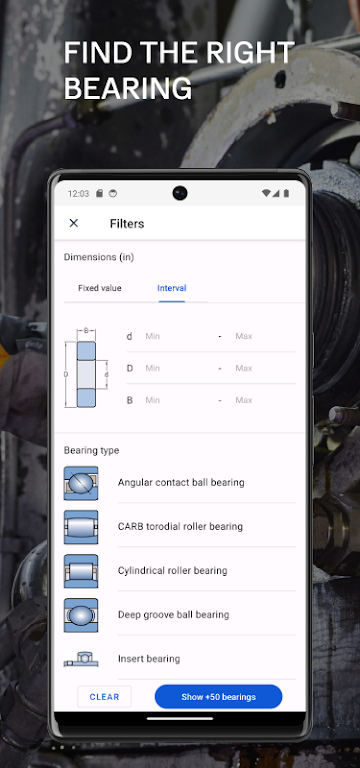 SKF Bearing Assist ekran görüntüsü 3