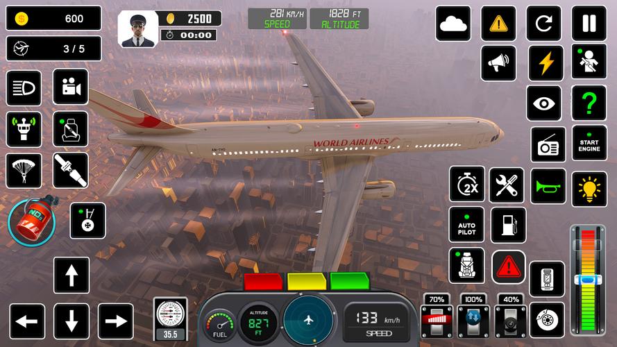 Pilot Flight Simulator Games экрана 2