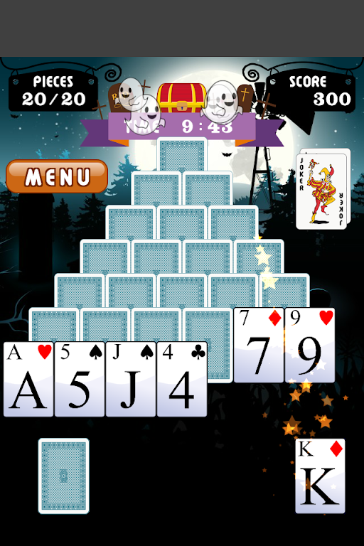 Pyramid Solitaire on Halloween Screenshot 4