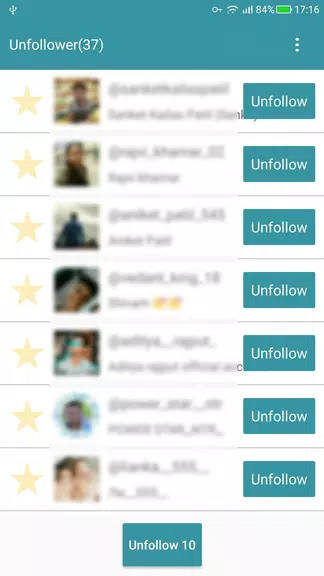 Unfollow Users Cleaner экрана 4