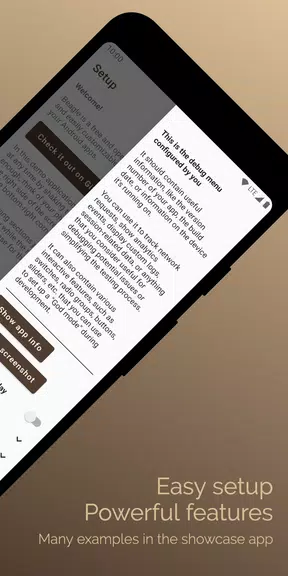 Beagle - Debug menu demo zrzut ekranu 2