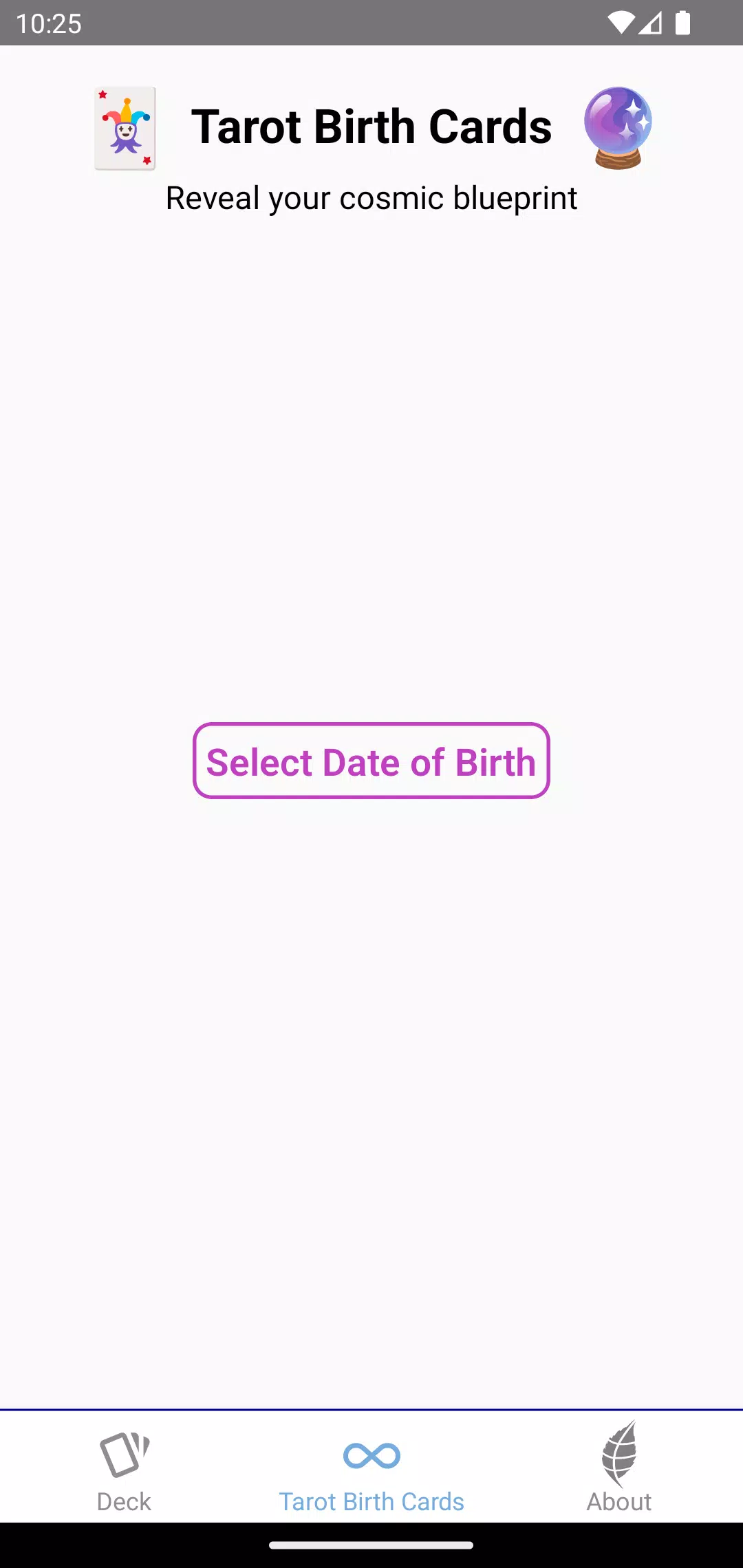 Tarot Birth Cards Screenshot 1