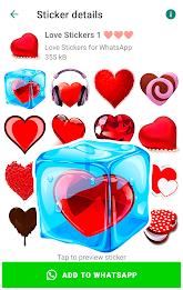 Romantic Stickers for WhatsApp captura de pantalla 