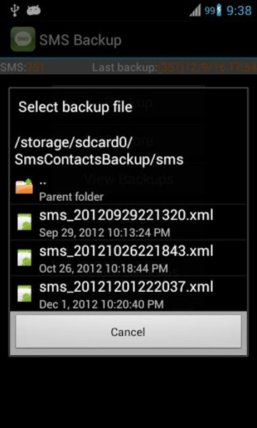 Screenshot Super Restauração de backup 2