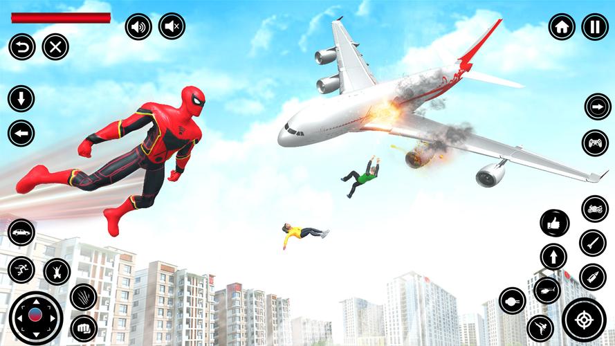 Flying Spider Rope Hero Fight Screenshot 1