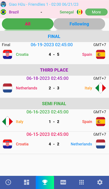 Screenshot Female Cup Matches 3