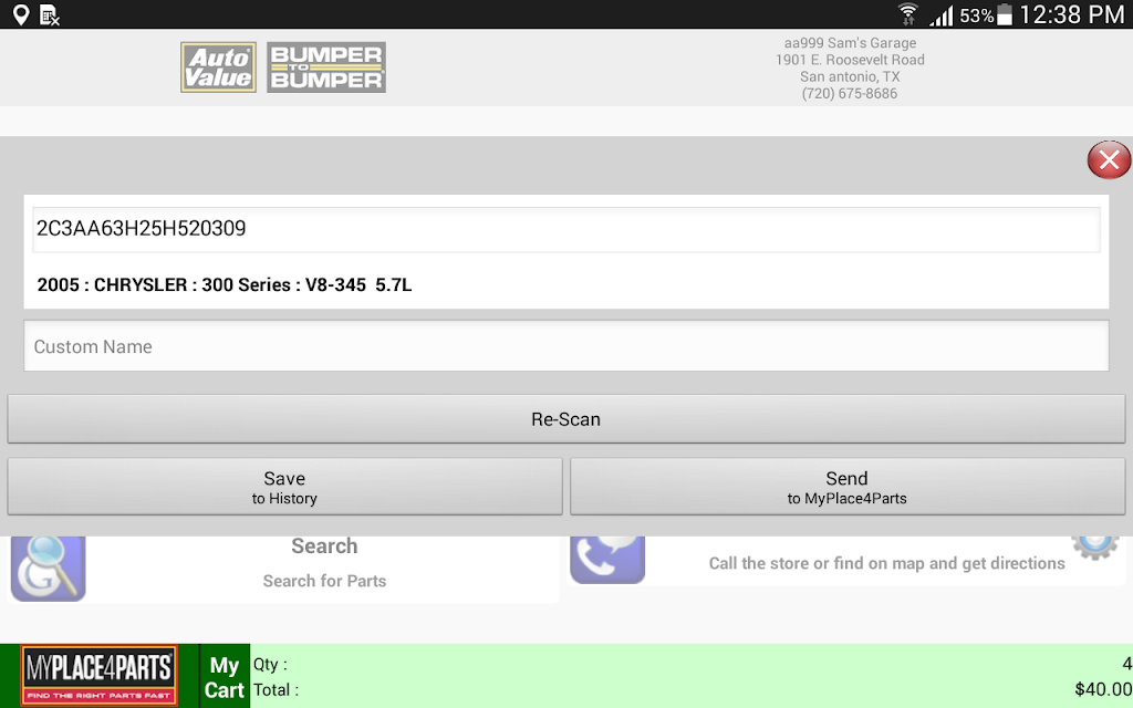 Beta-MyPlaceForParts-Tablet captura de pantalla 