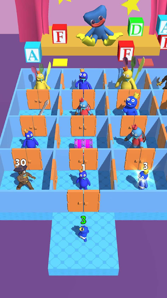 Screenshot Rainbow Monster - Room Maze Mod 1