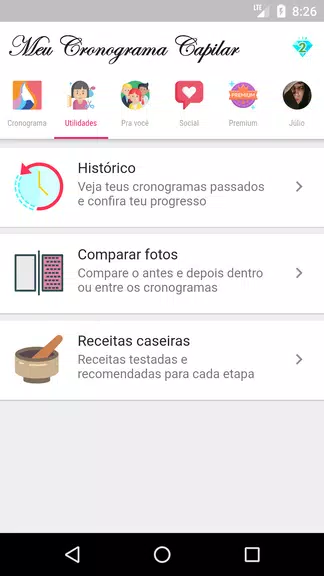 Screenshot Meu Cronograma Capilar 2