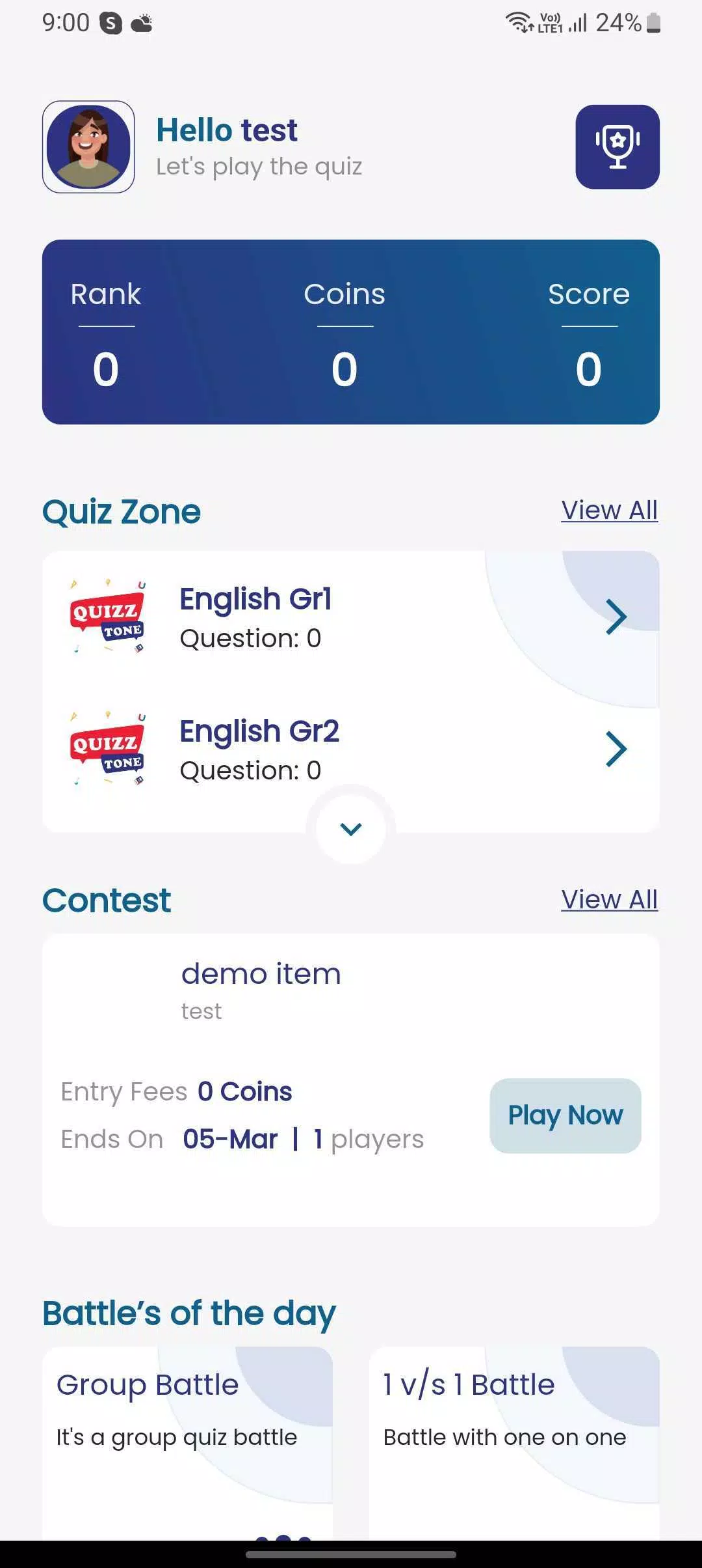 quizztone screenshot 2