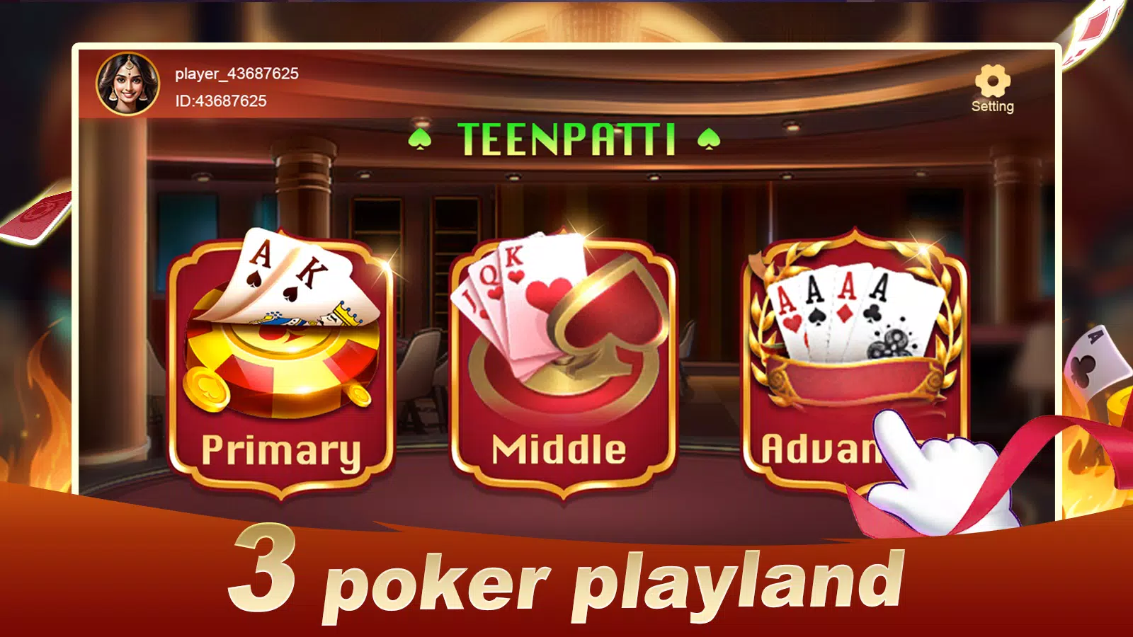 3 Poker Playland स्क्रीनशॉट 1