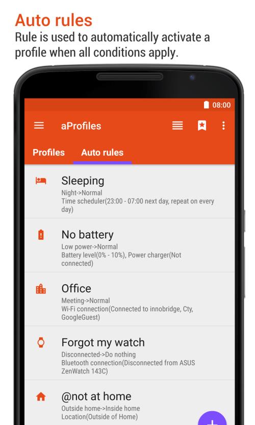 Screenshot aProfiles - Auto tasks 2