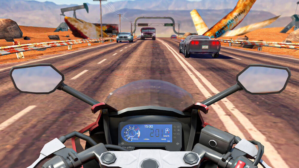 Moto Rider GO: Highway Traffic Mod ဖန်သားပြင်ဓာတ်ပုံ 1