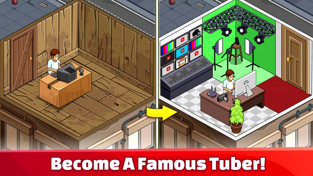 Tube Tycoon - Tubers Simulator ảnh chụp màn hình 1