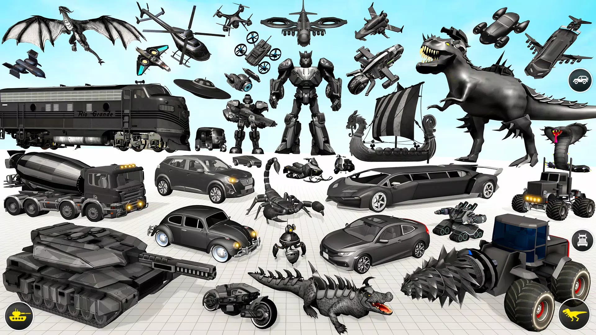 Dino Robot Car Transform Game экрана 3