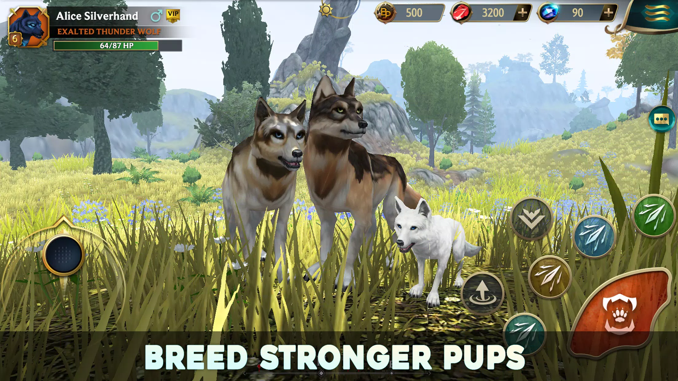 Wolf Tales - Wild Animal Sim ဖန်သားပြင်ဓာတ်ပုံ 1