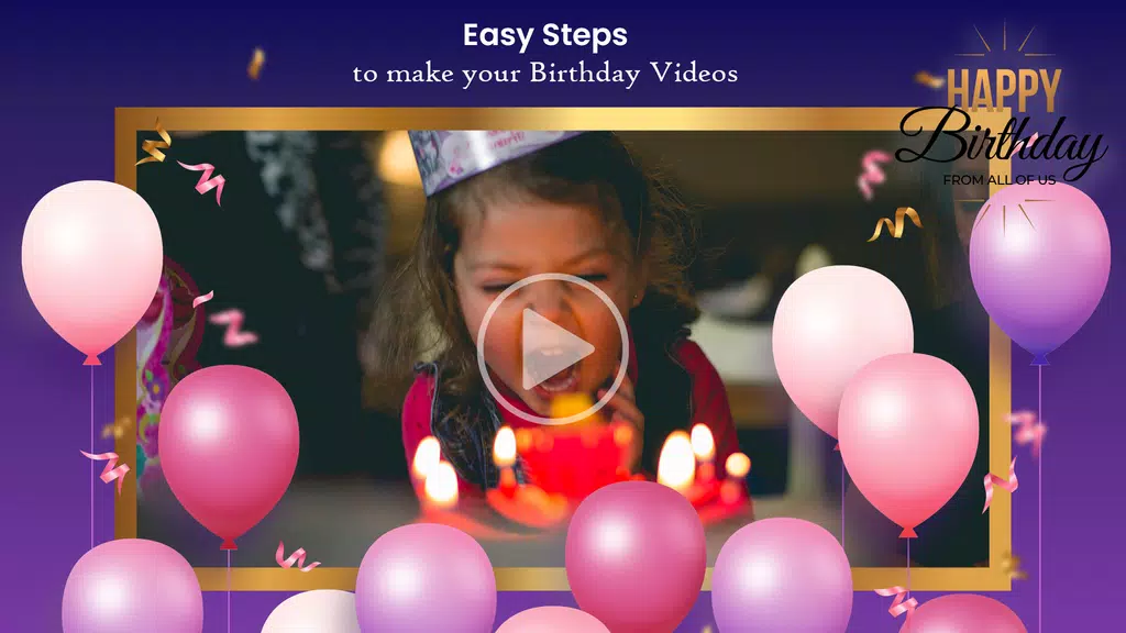 Make Birthday Video With Music ekran görüntüsü 1