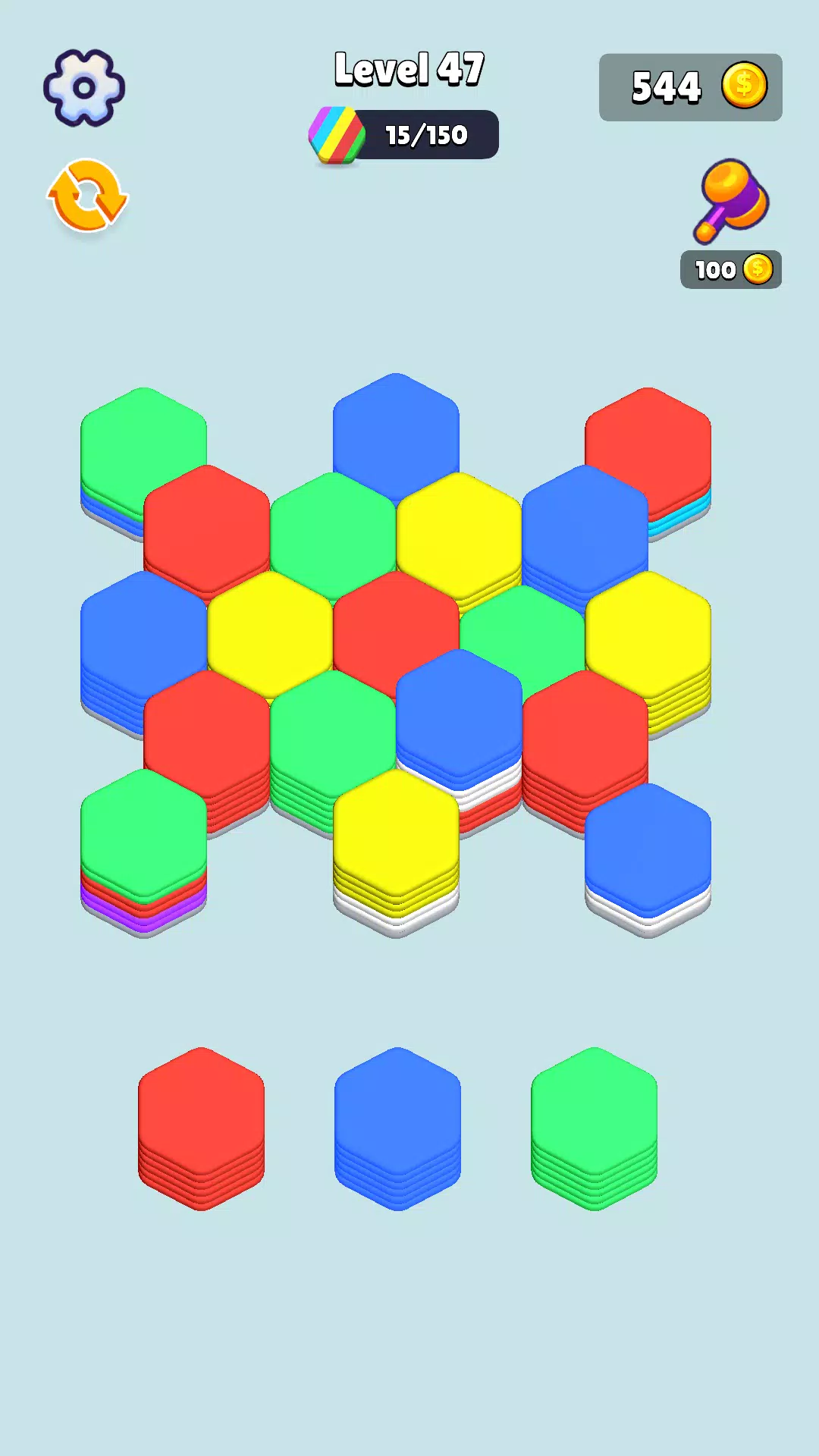 Stack Hexa Sort: Puzzle Match Screenshot 1