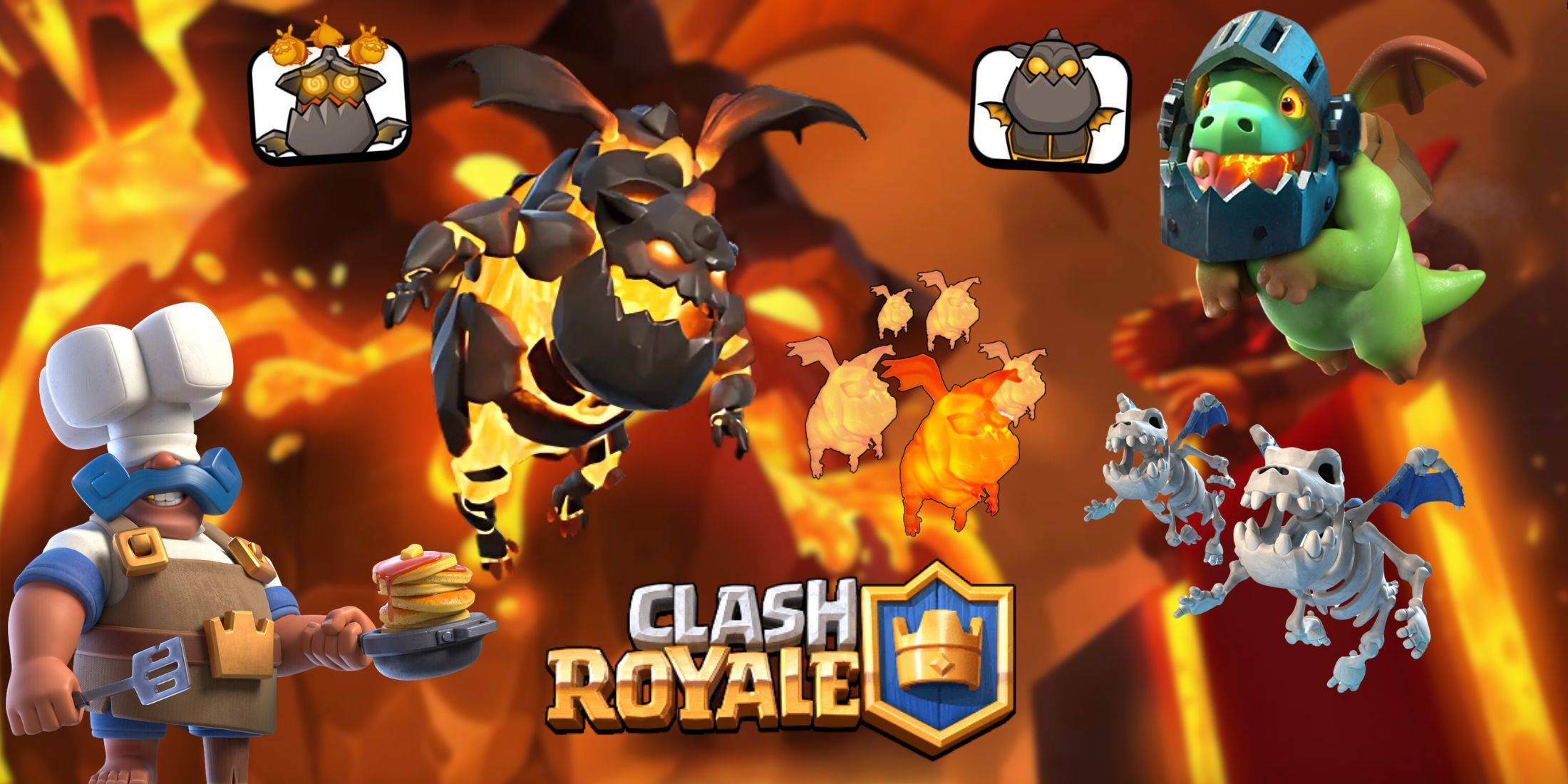 部落冲突:皇室战争(Clash Royale)的顶部熔岩猎犬甲板