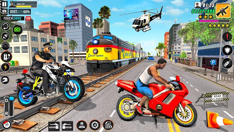 Police Motor Bike Crime Chase captura de pantalla 