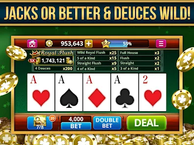 Video Poker Play Poker Offline ဖန်သားပြင်ဓာတ်ပုံ 2