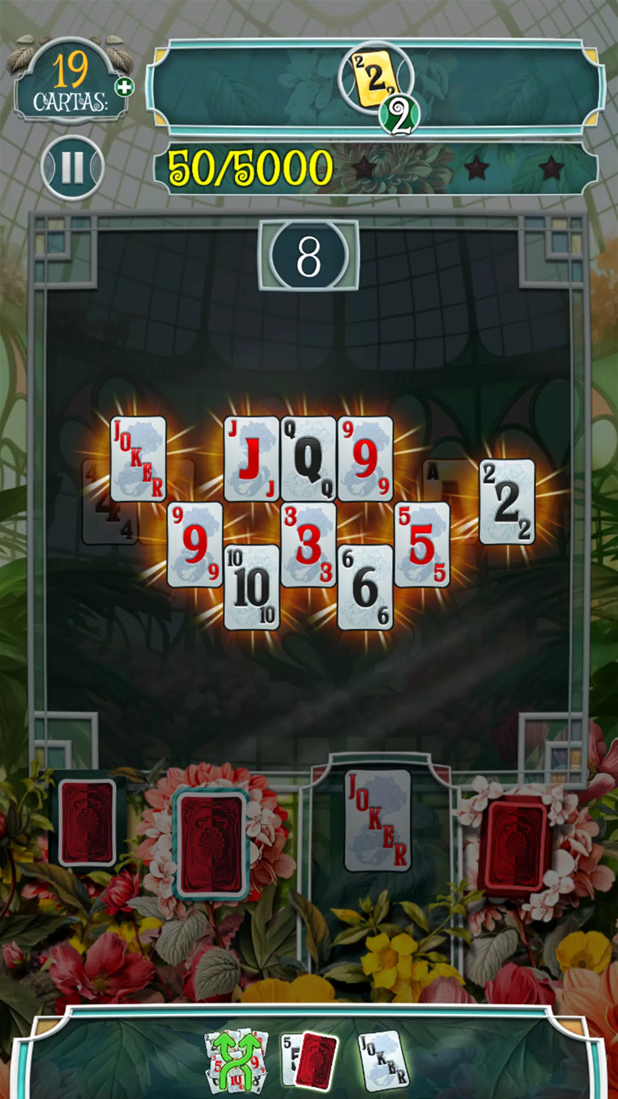 Greenhouse Solitaire TriPeaks ekran görüntüsü 2