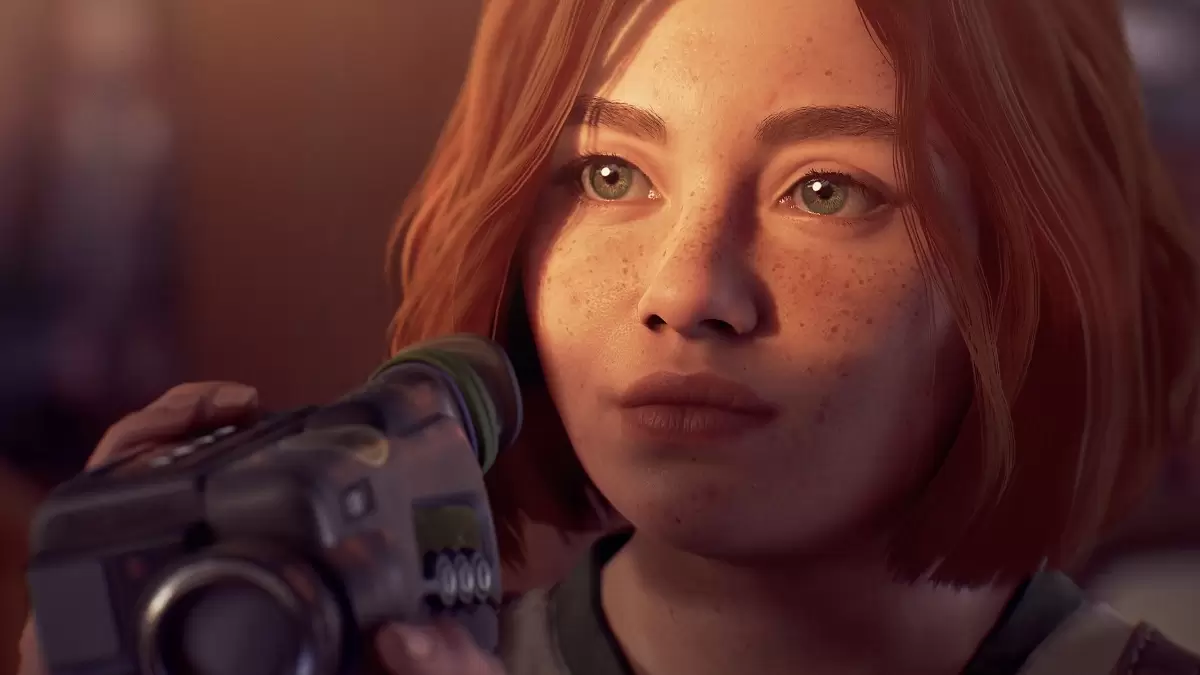 Ein Charakter mit einer Videokamera in Lost Records: Bloom & Rage