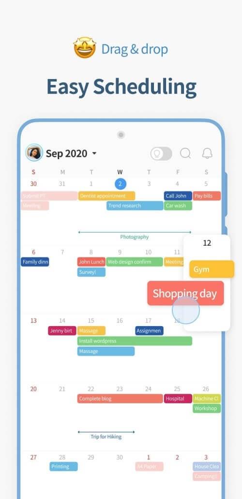 TimeBlocks -Calendar/Todo/Note экрана 1