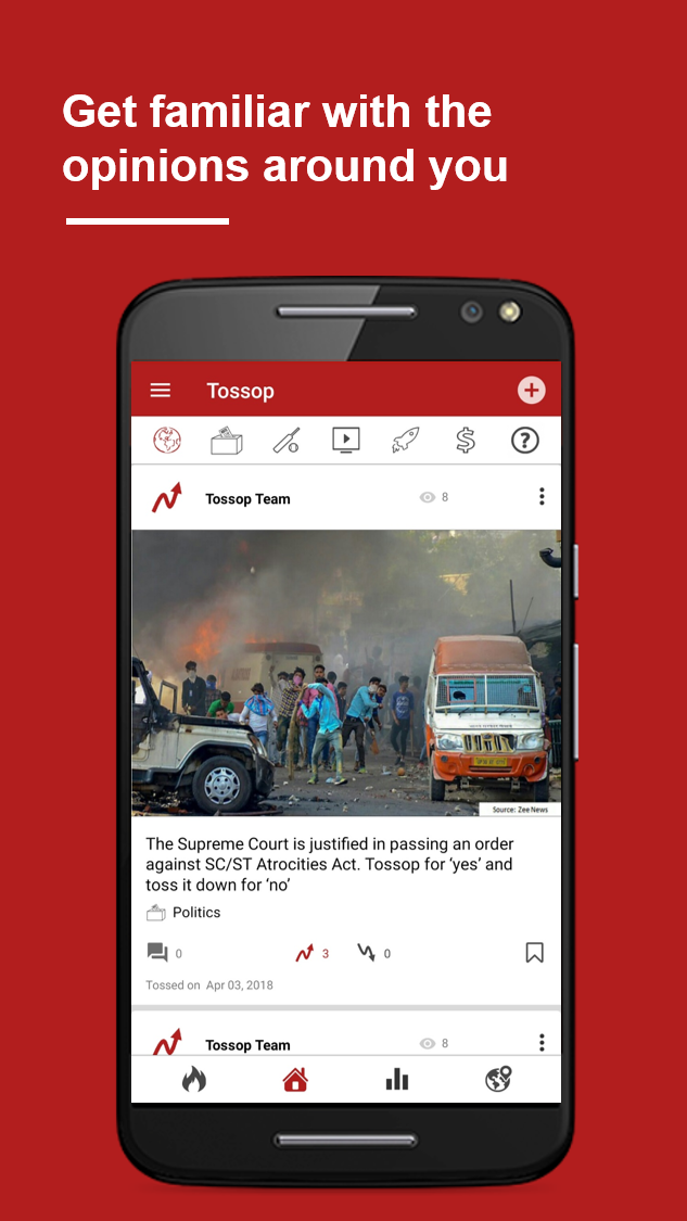 Tossop – Opinion Sharing & Learning App स्क्रीनशॉट 2