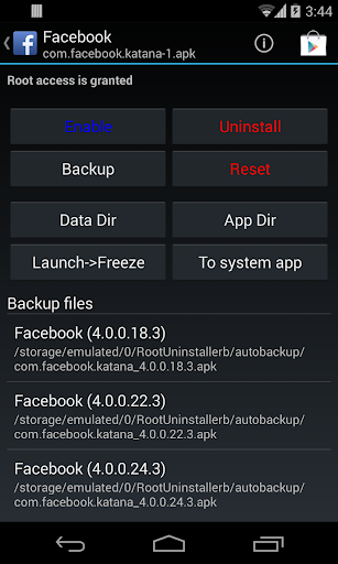 Screenshot Root Uninstaller 3