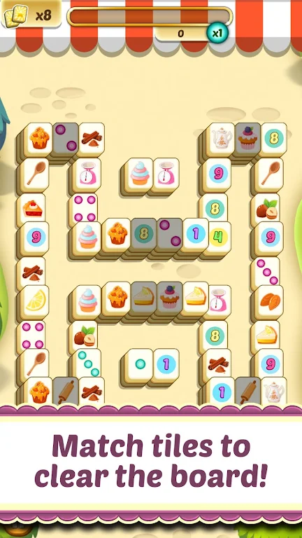 Mahjong Solitaire Cupcake Bake ဖန်သားပြင်ဓာတ်ပုံ 1