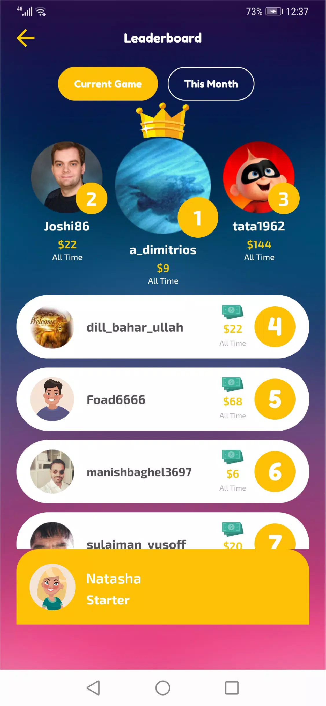 Play and Win экрана 3