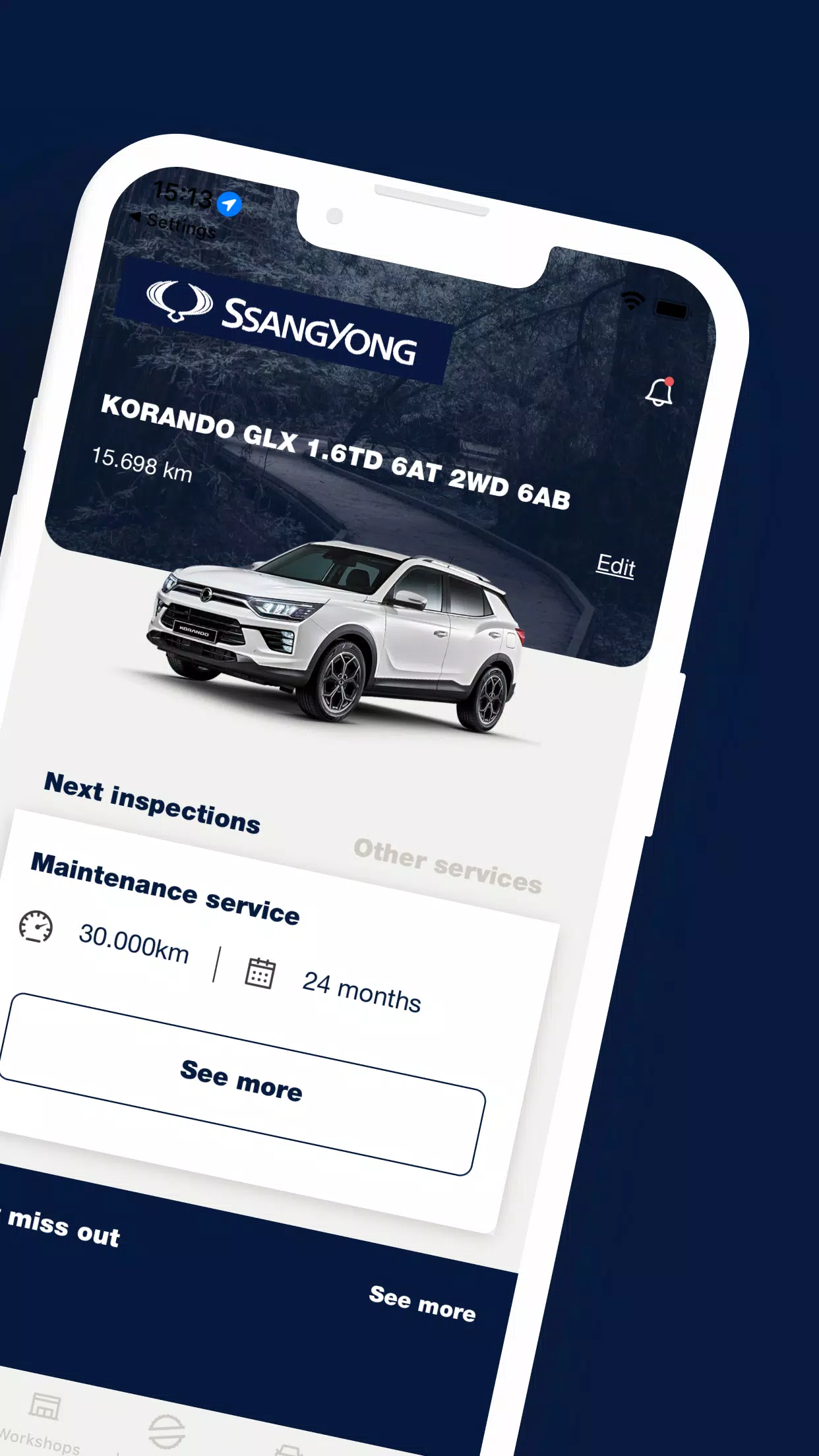 SsangYong App ဖန်သားပြင်ဓာတ်ပုံ 2